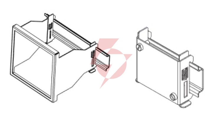 Adapter na szynę 5:otwór 45x45mm 00:wykonanie standardowe ATS