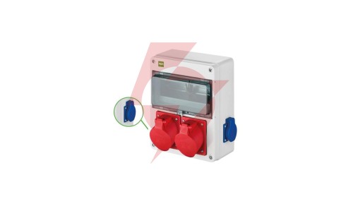 Rozdzielnica budowlana RS-10 10-mod. 2x2P+Z, 2x32A/5P, IP54 bez zabezpieczeń 6227-00