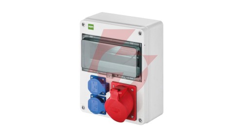 Rozdzielnica budowlana RS-10 10-mod. 2x2P+Z, 16A/5P, IP54 bez zabezpieczeń 6224-00