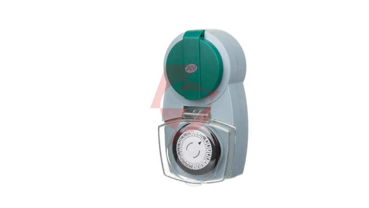 Programator czasowy mechaniczny IP44 24h /30-minutowy, zielony 67276