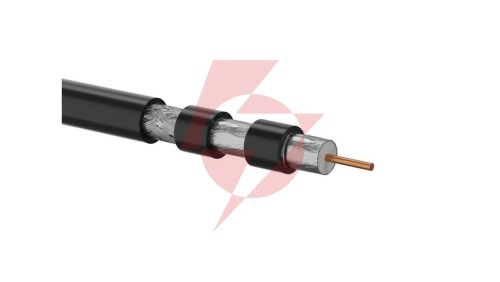 Przewód koncentryczny zewnętrzny żelowany trishield RG6 75 Om, 1.02/4.55/6.86 PE Fca 500m RGTec KRT102A0PE500