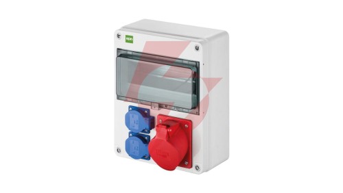 Rozdzielnica budowlana RS-10 10-mod. 2x2P+Z, 32A/5P, IP54 bez zabezpieczeń 6225-00