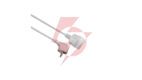Przedłużacz 1-gniazdowy, 5m, 3x1,0mm OWY biały 28213
