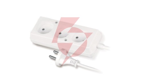 Przedłużacz 3-gniazda b/u 10A 1,5m /OMY 2x1/ biały PS-360 T-105300
