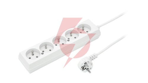 Przedłużacz 5-gniazd z/u 16A 5m /OMY 3x1,5/ biały PS-570 T-979410