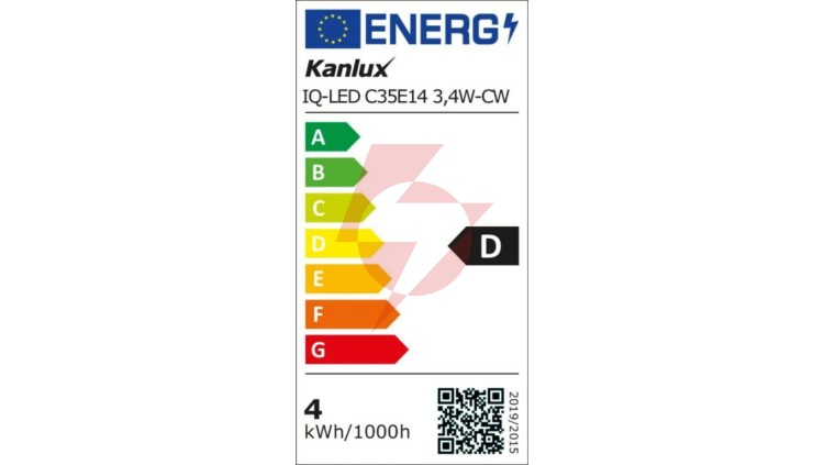Żarówka LED E14 IQ-LED C35E14 3,4W-CW 470lm 6500K barwa zimna Ra90 3 lata Gwarancji świeczka 36684