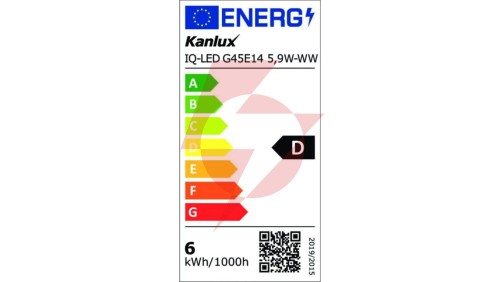 Żarówka LED E14 IQ-LED G45E14 5,9W-WW 806lm 2700K barwa ciepła Ra90 3 lata Gwarancji kulka 36694