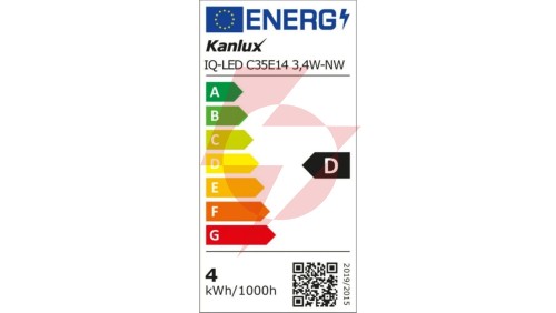 Żarówka LED E14 IQ-LED C35E14 3,4W-NW 470lm 4000K barwa neutralna Ra90 3 lata Gwarancji świeczka 36683
