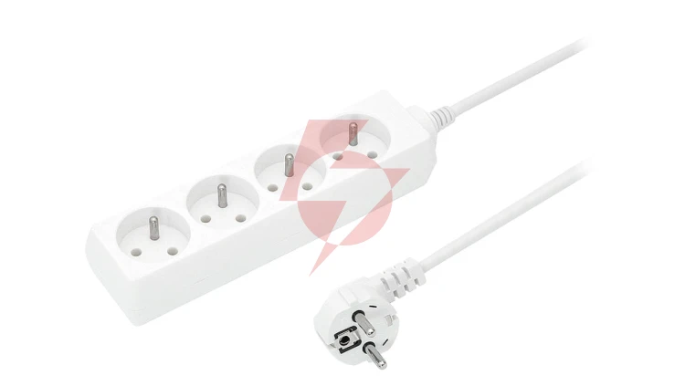 Przedłużacz 4-gniazda z/u 16A 10m /OMY 3x1,5/ biały PS-470 T-110750