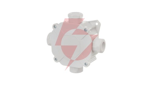 Puszka natynkowa hermetyczna 75x75x33mm (4xPG16) z zaciskami 5x4mm2 IP67 szara 0298-00