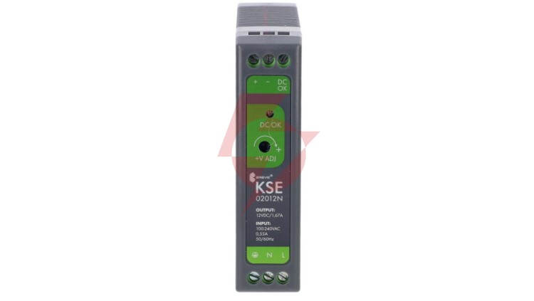 Zasilacz impulsowy KSE 02012P 230/ 12VDC 1,67A 20W na szynę DIN, Uzas: 85-264VACVAC, Ta70, 17000-1011