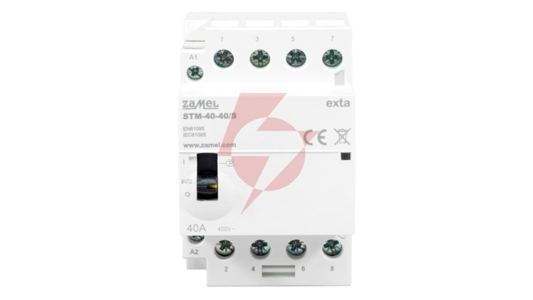 Stycznik modułowy ze sterowaniem ręcznym instalacyjny 40A 4Z 230V AC STM-40-40/S EXT10000315