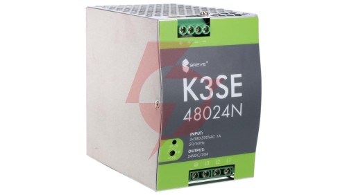 Zasilacz impulsowy K3SE 48024 3x400/ 24VDC 20A 480W na szynę DIN, Uzas: 340-550VAVAC, Ta70, 17000-1014