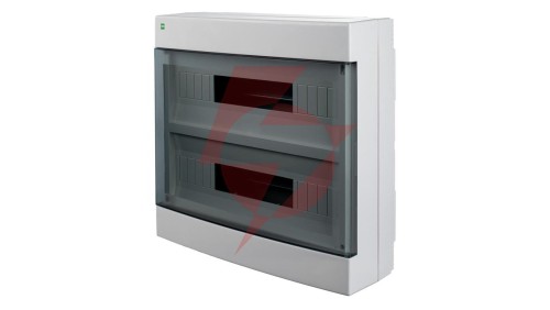 Rozdzielnica modułowa natynkowa AREO PE+N 2x18 IP40 biały/dymny 3651-01