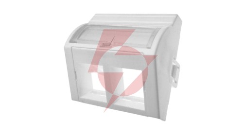Adapter 45x45 2xRJ45 (wypukły kątowy) ALANTEC