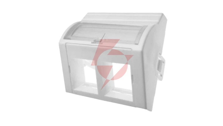 Adapter 45x45 2xRJ45 (wypukły kątowy) ALANTEC