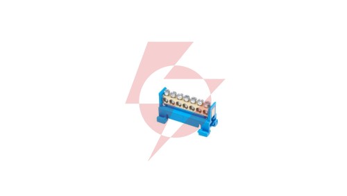 Listwa zaciskowa na szynę N7 neutralna 7-torowa 16mm² 400V AC 63A niebieska 81700003