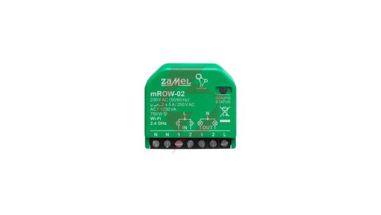 SUPLA Odbiornik dopuszkowy WI-FI 2-kanałowy dwukierunkowy miniaturowy mROW-02 SPL10000037