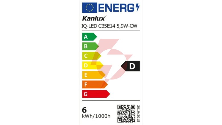 Żarówka LED E14 IQ-LED C35E14 5,9W-CW 806lm 6500K barwa zimna Ra90 3 lata Gwarancji świeczka 36687
