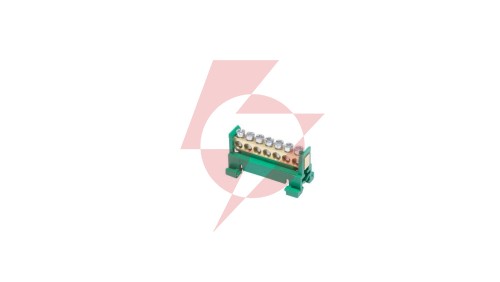 Listwa zaciskowa na szynę PE7 ochronna 7-torowa 16mm² 400V AC 63A zielona 81700005