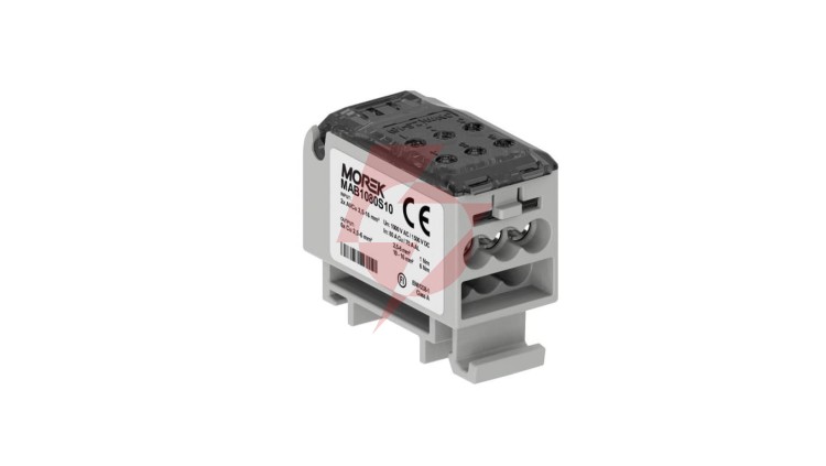 Blok dystrybucyjny - rozdzielczy OJL80A szary AL/CU we: 2x 2.5-16mm² wy: 6x 2.5-6mm², 1000VAC/1500VDC MAB1080S10