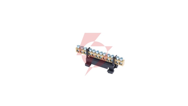 Listwa zaciskowa na szynę L12 fazowa 12-torowa 16mm² 400V AC 63A czarna 81701007