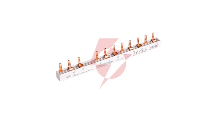 Szyna prądowa łączeniowa - sztyftowa 3-fazowa 63A 12 modułów 10 mm² pod zabezp. różnicowo-prądowe SS3F(3P+N) 10 12M63A 81996206