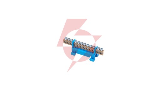 Listwa zaciskowa na szynę N12 neutralna 12-torowa 16mm² 400V AC 63A niebieska 81701003