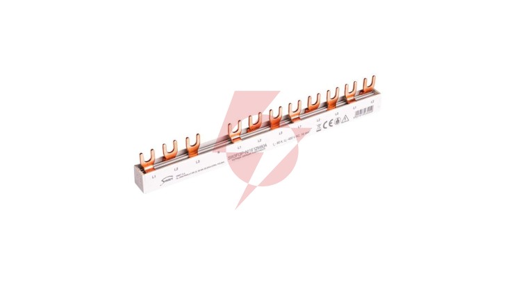 Szyna prądowa łączeniowa - widełkowa 3-fazowa 80A 12 modułów 16 mm² pod zabezp. różnicowo-prądowe SW3F(3P+N) 16 12M80A 81994206