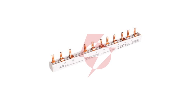 Szyna prądowa łączeniowa - sztyftowa 3-fazowa 80A 12 modułów 16 mm² - pod zabezp. różnicowo-prądowe 81998206