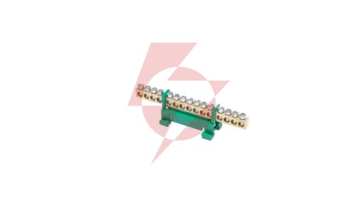 Listwa zaciskowa na szynę PE15 ochronna 15-torowa 16mm² 400V AC 63A zielona 81702005