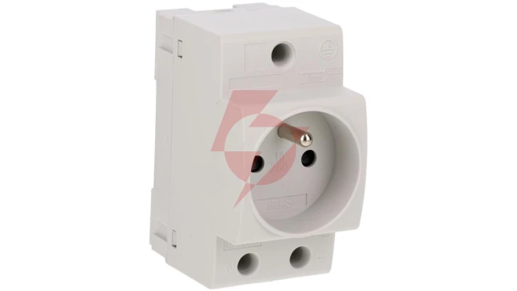 Gniazdo modułowe z/u 16A 230V na szynę TH35 AUS16B