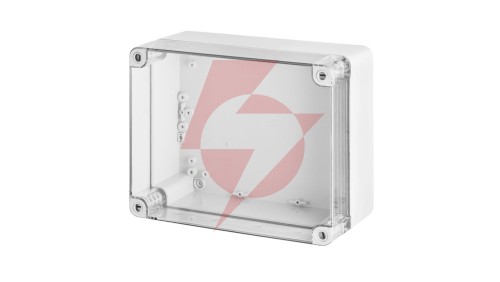 INDUSTRIAL Puszka hermetyczna n/t 270x220x126mm IP65 szara, pokrywa transparentna 2720-01
