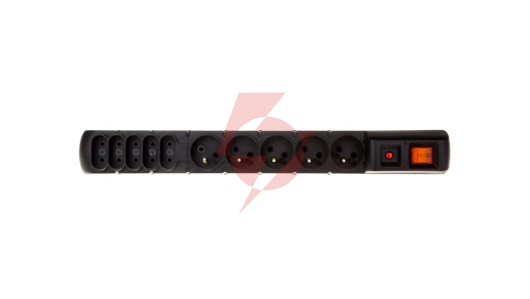 Przedłużacz przeciwprzepięciowy 10-gniazd ACAR S10 1,5m czarny