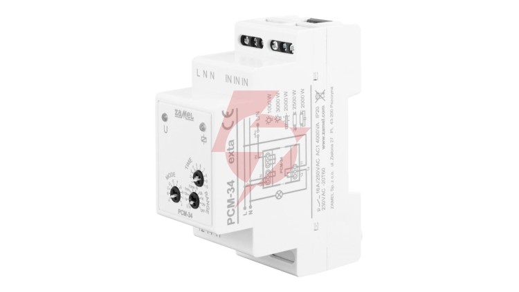 Przekaźnik czasowy przełączany w zerze wielofunkcyjny 230V AC PCM-34 EXT10000308