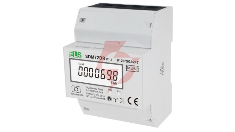 Licznik energii elektrycznej LCD 3-fazowy 100A 3x230/400V z resetem SDM72DR MID