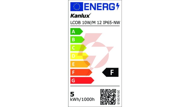 Taśma LED 12V LCOB 10W/M 12 IP65-NW 950lm/m 4000K Ra90 IP65 rolka 5mb Ra90 3 lata Gwarancji 37233