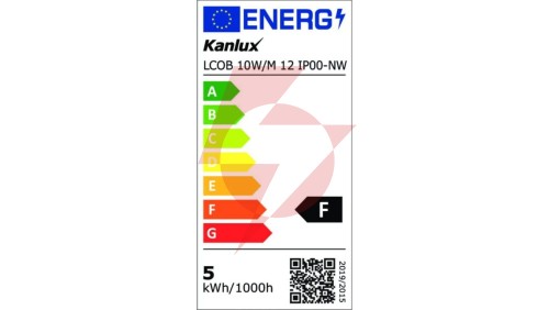 Taśma LED 12V LCOB 10W/M 12 IP00-NW 1000lm/m 4000K Ra90 rolka 5mb 3 lata Gwarancji 37231