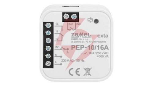 Moduł przekaźnika bezpotencjałowego dopuszkowy 16A 230V PEP-10/16A EXT10000320