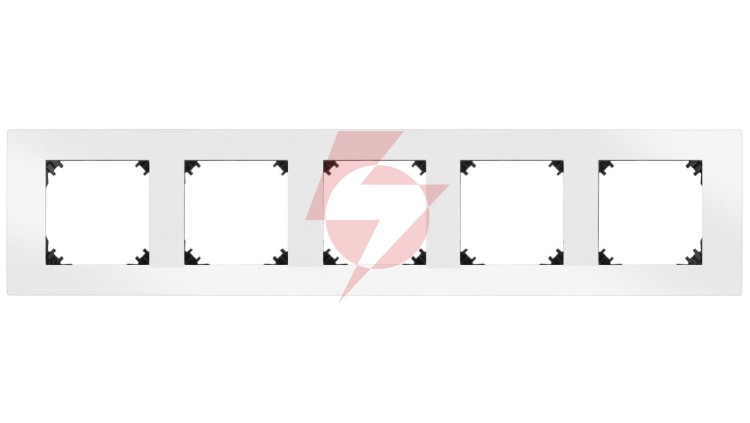 VESTRA ramka pięciokrotna IP20 biały 3875-00