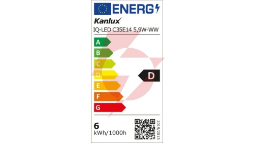 Żarówka LED E14 IQ-LED C35E14 5,9W-WW 806lm 2700K barwa ciepła Ra90 3 lata Gwarancji świeczka 36685