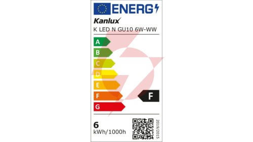 Żarówka LED K LED N GU10 6W-WW 560lm 3000K barwa ciepła 36333