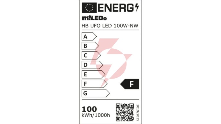 Oprawa przemysłowa HB UFO LED 100W-NW 10000lm barwa neutralna 4000K 110 IP65 czarny 31405