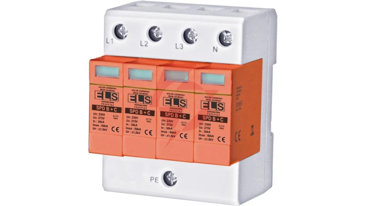 Ogranicznik przepięć ECO Typ T1+T2 5,0kA warystor T12 275/25 2+0 RC SPD30B+C 4P