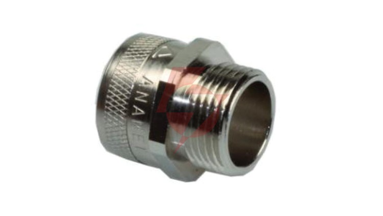 Dławik ANACONDA STRAIGHT FIXED FITTING IP54 PG48 MALE FOR FCD/FCE 50, NICKELPL. BRASS 2602480