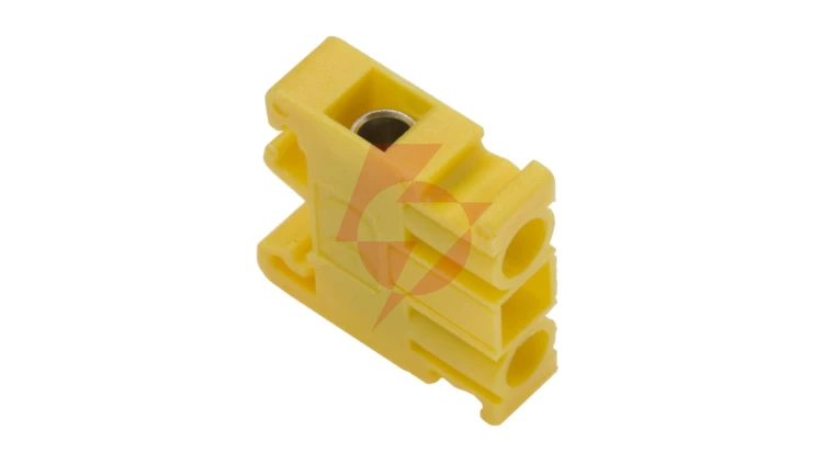 Złączka szynowa 2-przewodowa MINI 4 mm2 na TS/TH15 żółta BM-4 A11-4121
