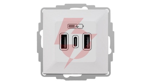 VESTRA ładowarka USB 2xA+C biały 3808-10