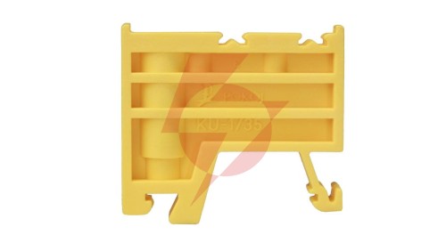 Trzymacz blokada końcowa na szynę TS/TH35 KU-1/35 żółty A44-1201