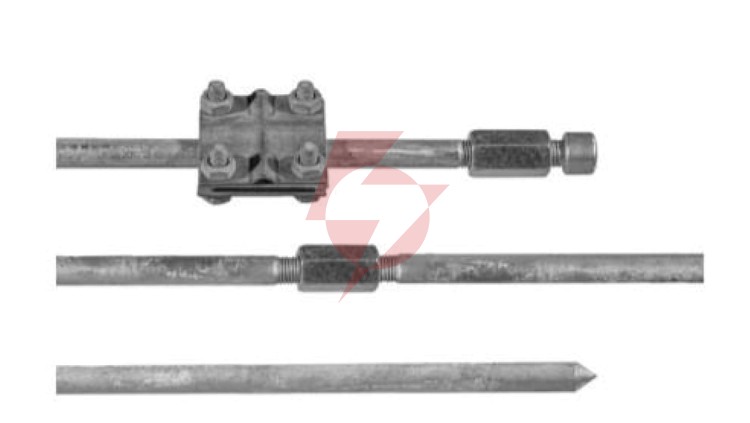 Uziom skręcany kompletny 3m fi16mm (2x1,5m) OC ocynk galwaniczny R.8055G