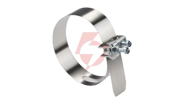 Opaska uziemiająca zakres rur fi 60-120 mm (2...4) stal kwasoodporna A14-5420
